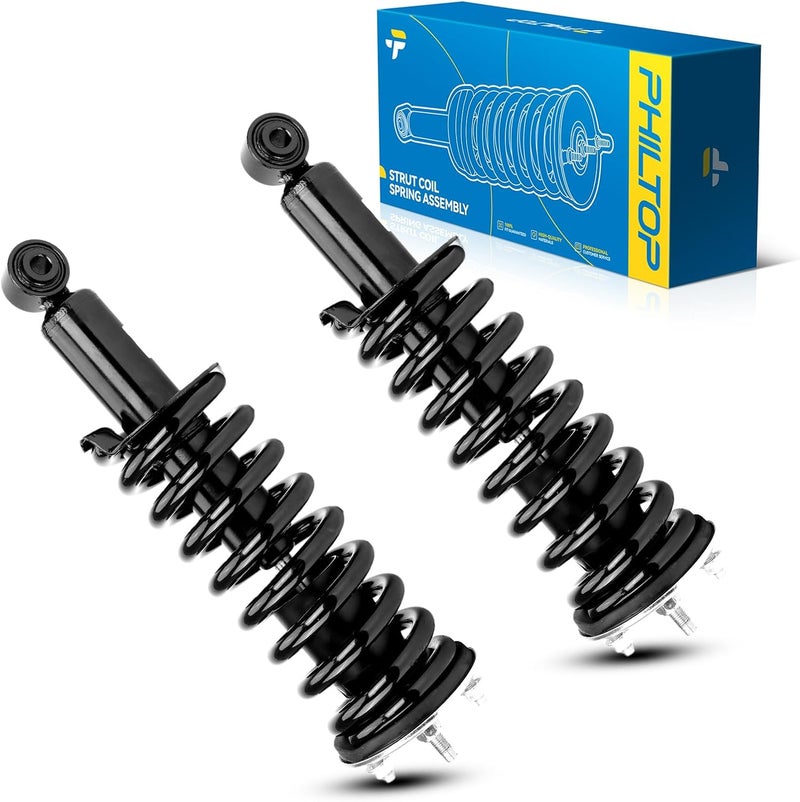 PHILTOP Front Struts for Nissan Pathfinder 2005 2006 2007 2008 2009 2010 2011 2012,for Nissan Xterra 2005-2015, Shock Absorber Complete Suspension 171103,Struts with Coil Spring Assembly SAA026 2 Pcs - Image 1